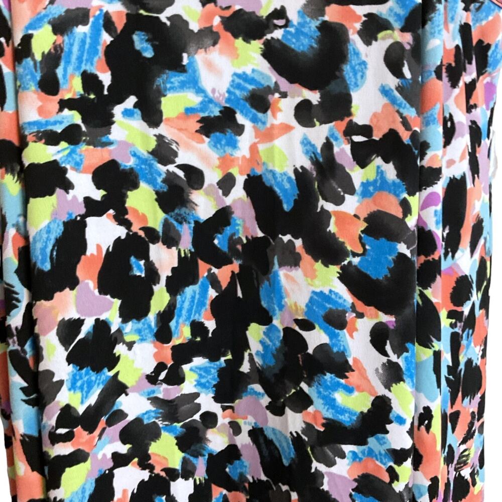 FOX + ROYAL Maxi Dress Sleeveless Cheetah Print Women's Soft Plus Sz 2X - Picture 6 of 9